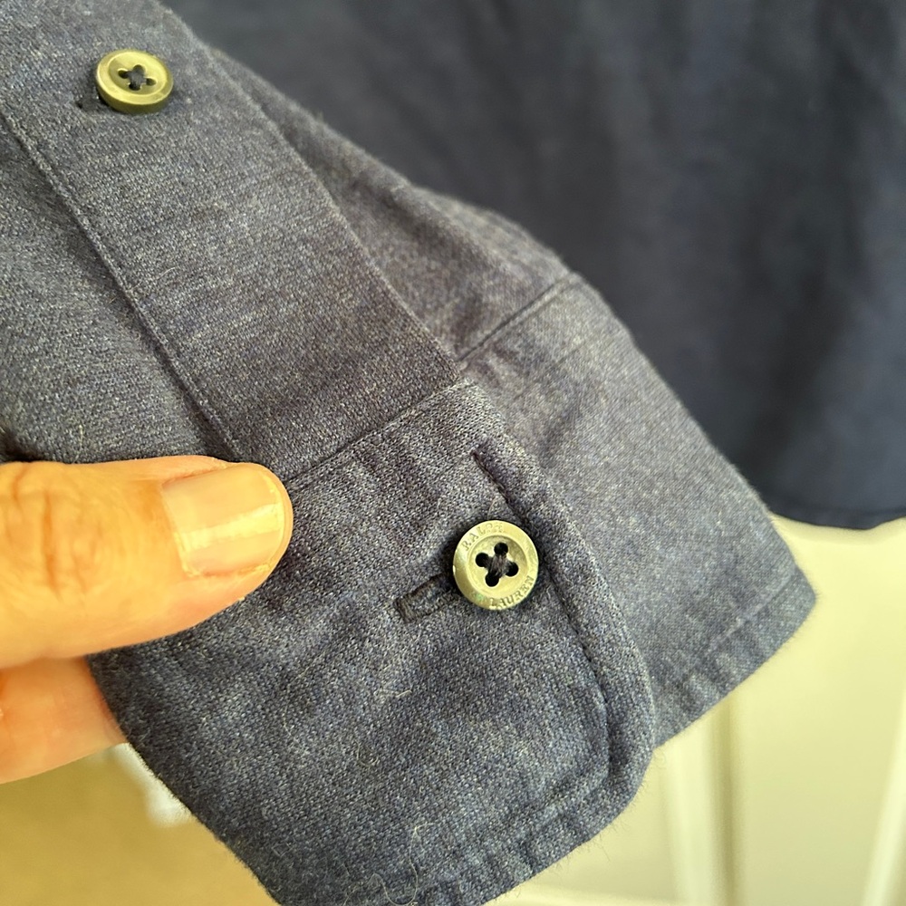 EUC Ralph Lauren men’s slim fit knit dress shirt 100% cotton button down size S. - Picture 11 of 12